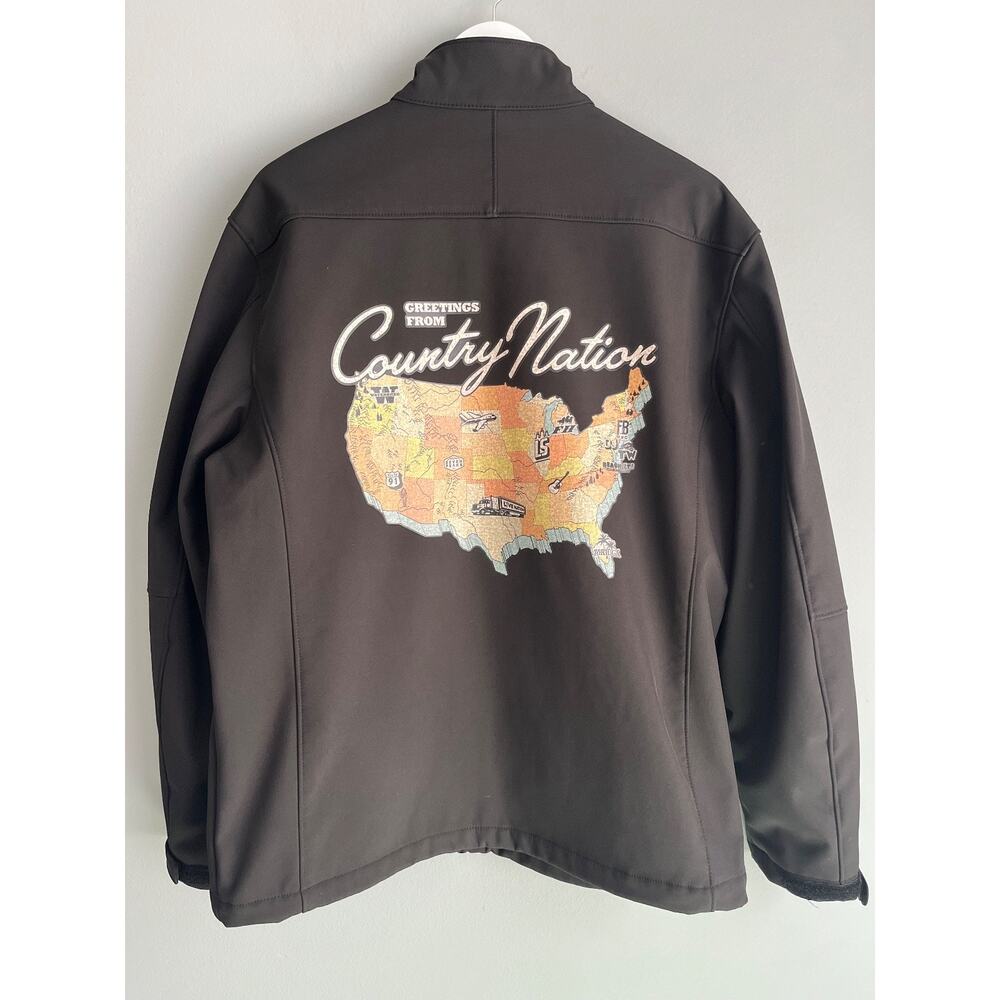Weatherproof Softshell Jacket Men's L Black Country Nation Tour Fleece Lined - Picture 9 of 10